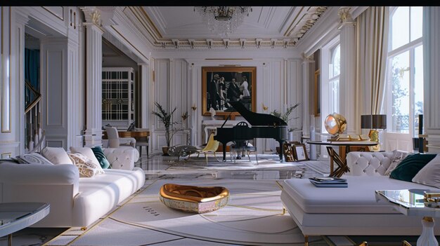 Exclusive luxury estate rental showcasing sophisticated furnishings and upscale amenities